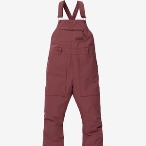 Burton Womens Avalon Snowboard Bib Rose Brown XS